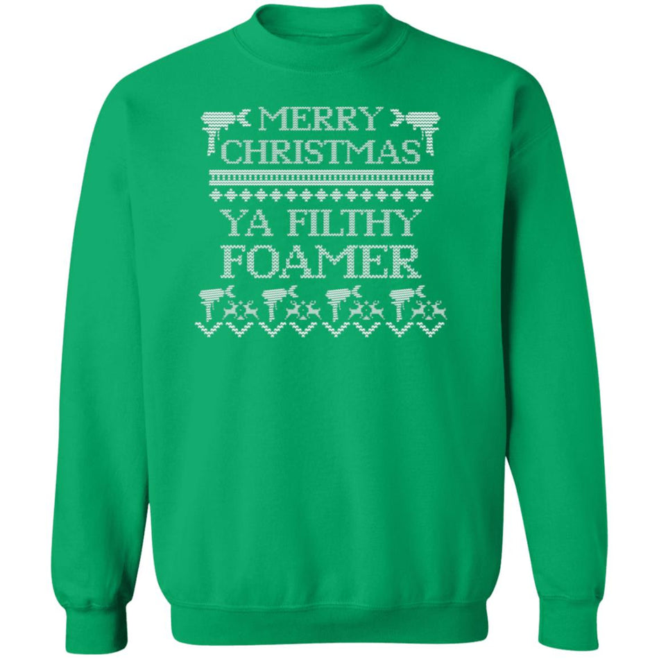 Merry Christmas Ya Filthy Foamer Sweater (White Design)