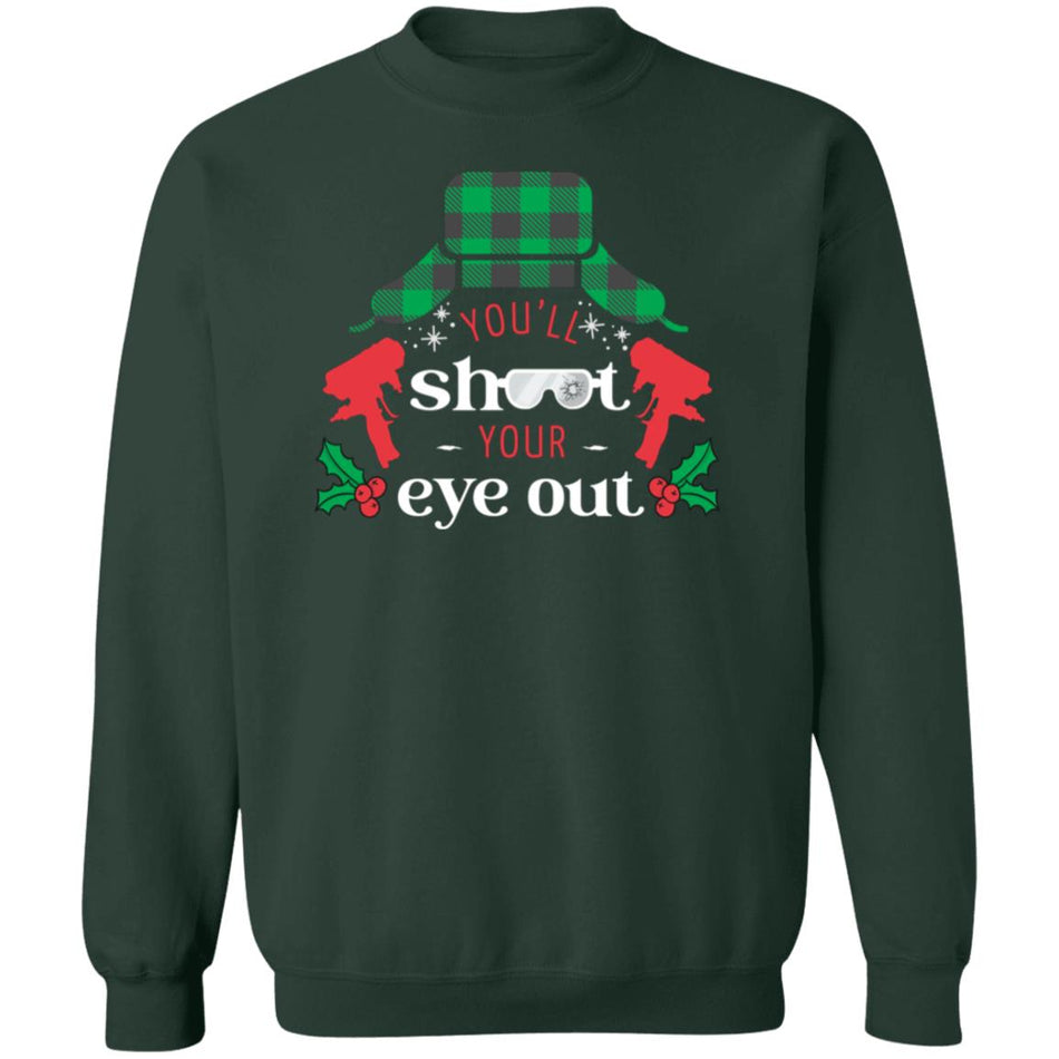 You'll Shoot Your Eye Out Spray Foam Christmas Sweater (Design 2)